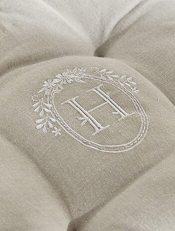 Galette de chaise coton uni CHARME