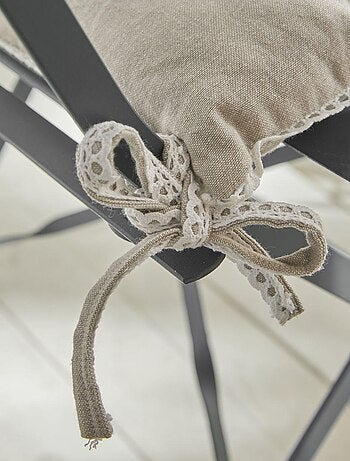 Galette de chaise coton uni CHARME