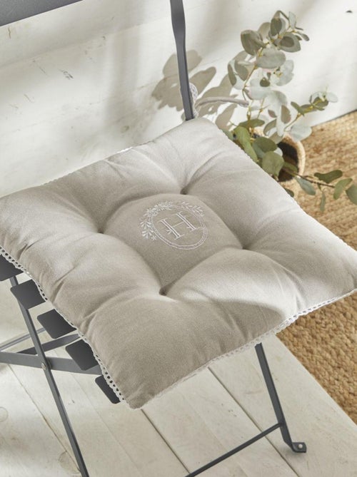 Galette de chaise coton uni CHARME - Kiabi