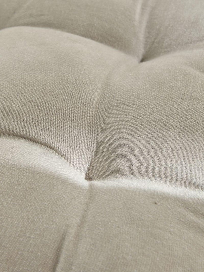 Galette de chaise coton uni CHARME Beige - Kiabi