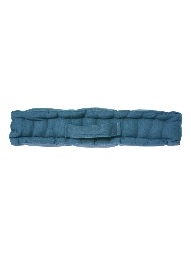 Galette de chaise & Coussin de sol - Atmosphera - Coton Bleu canard - Kiabi