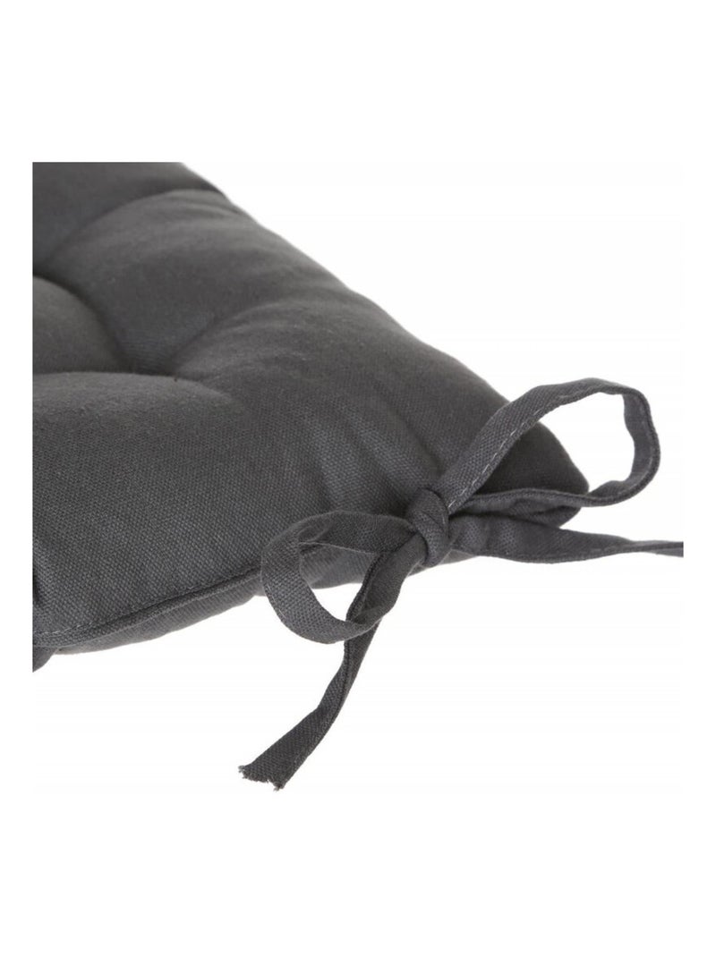 Galette de chaise & Coussin de sol - Atmosphera - Coton Gris foncé - Kiabi
