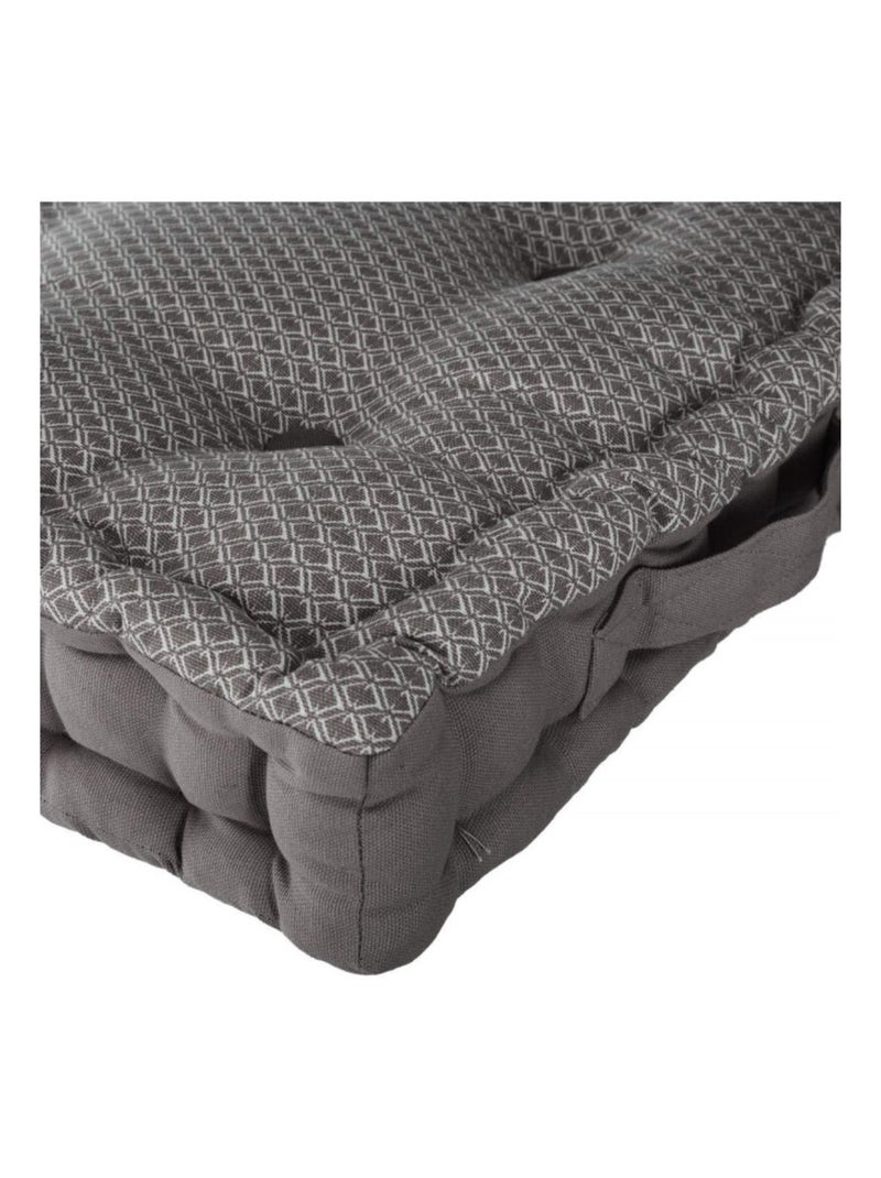 Galette de chaise & Coussin de sol - Atmosphera - Coton Gris - Kiabi