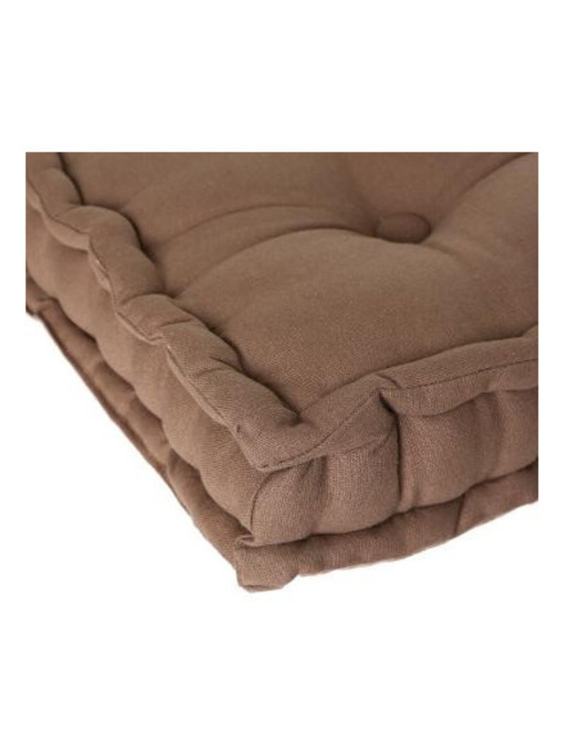 Galette de chaise & Coussin de sol - Atmosphera - Coton Gris taupe - Kiabi