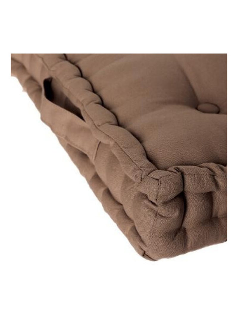 Galette de chaise & Coussin de sol - Atmosphera - Coton Gris taupe - Kiabi