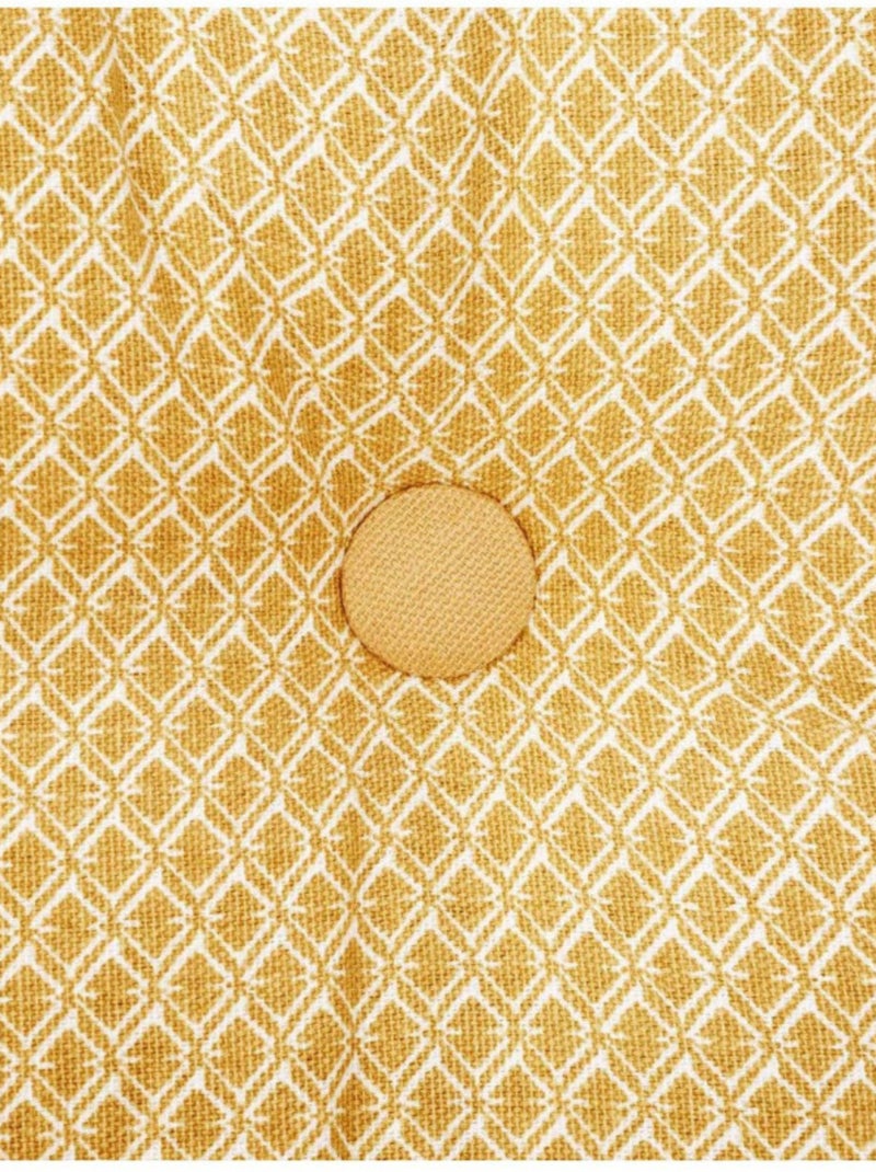 Galette de chaise & Coussin de sol - Atmosphera - Coton Jaune foncé - Kiabi
