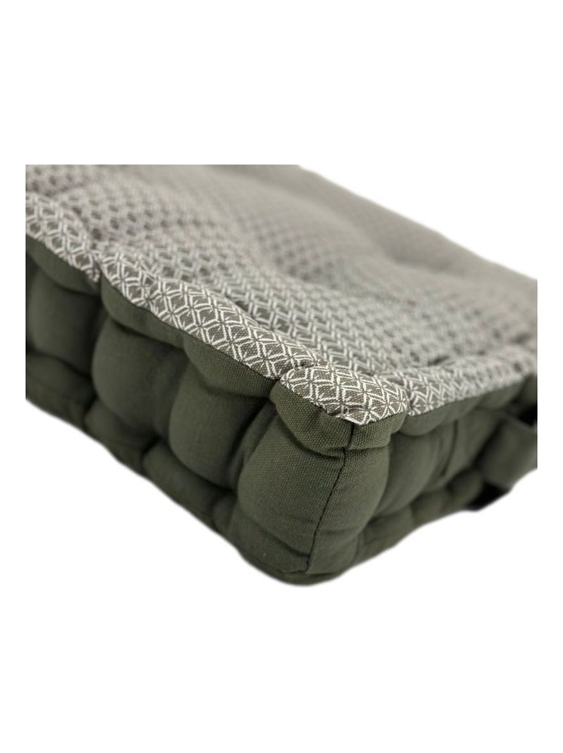 Galette de chaise & Coussin de sol - Atmosphera - Coton Kaki - Kiabi