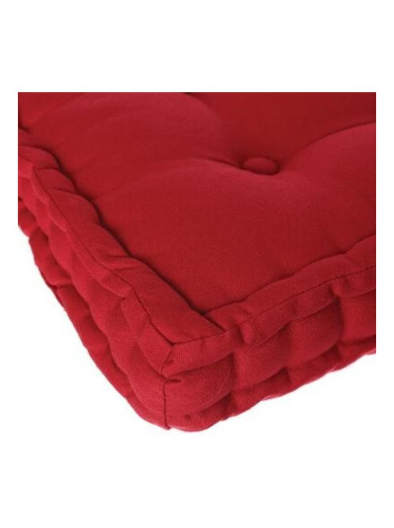 Galette de chaise & Coussin de sol - Atmosphera - Coton Rouge - Kiabi