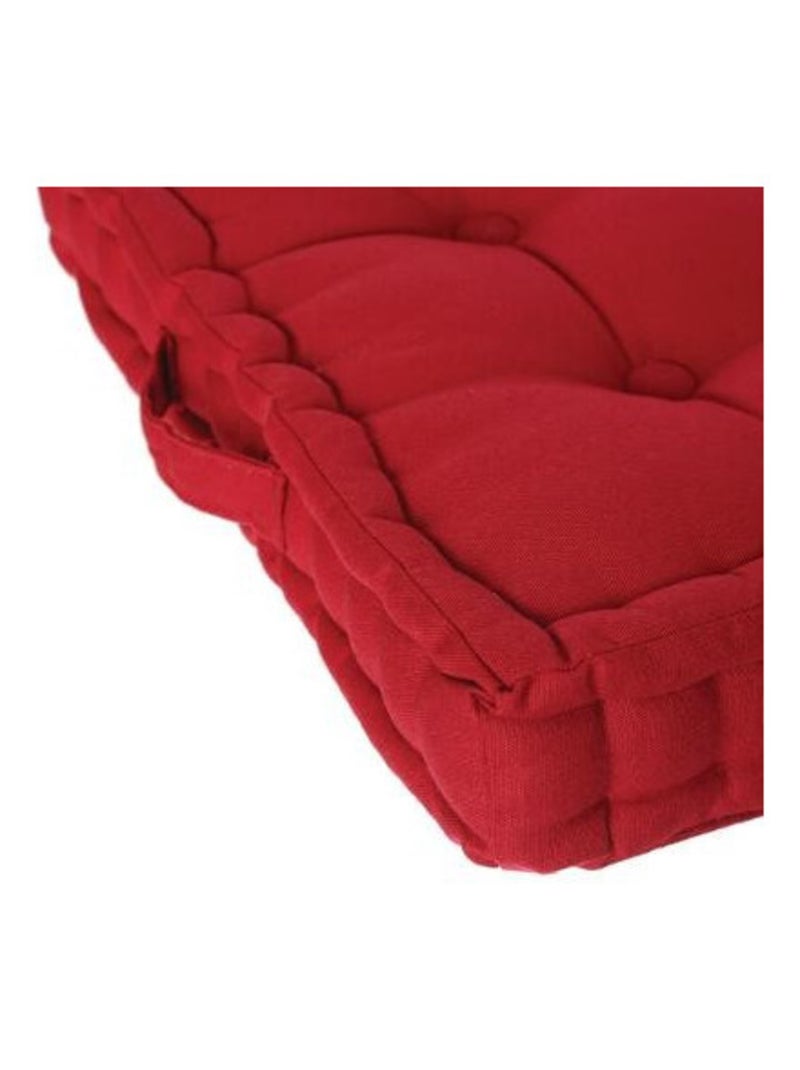 Galette de chaise & Coussin de sol - Atmosphera - Coton Rouge - Kiabi