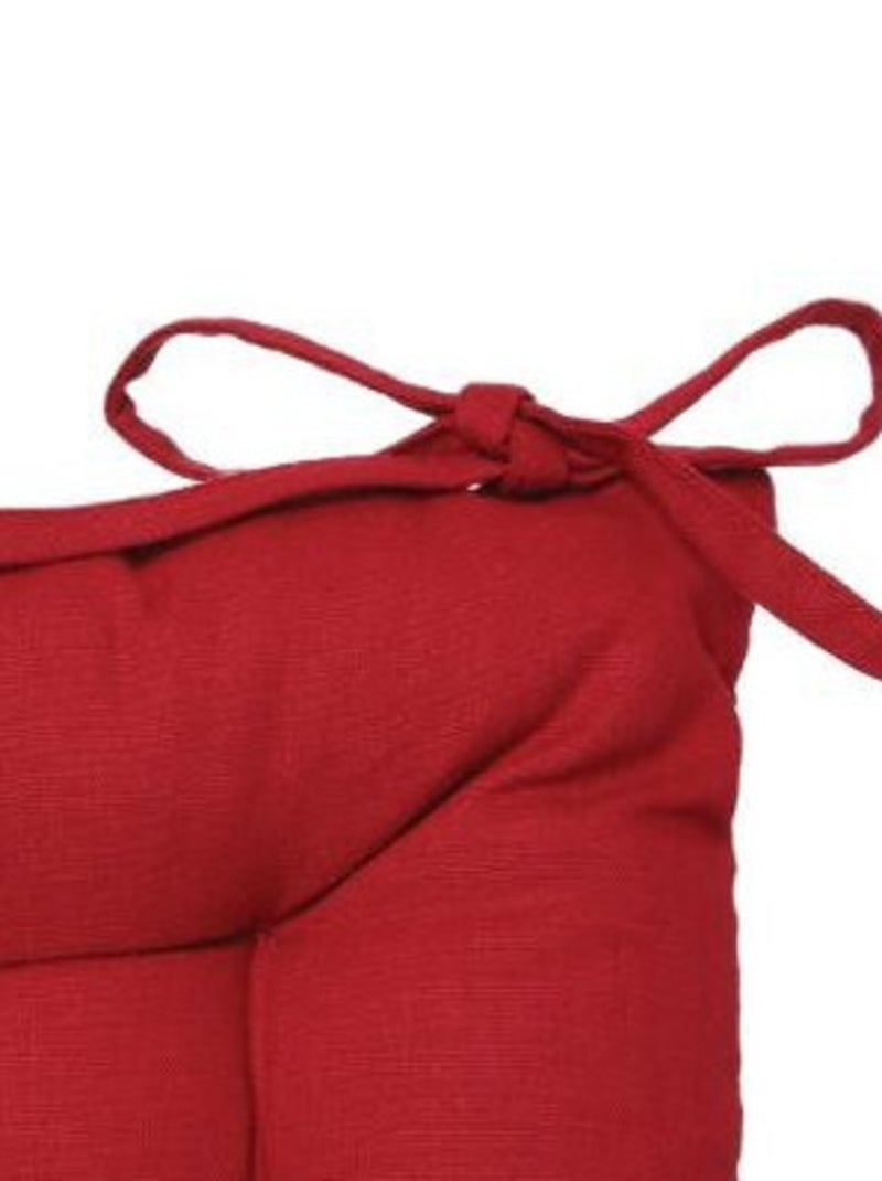 Galette de chaise & Coussin de sol - Atmosphera - Coton Rouge - Kiabi