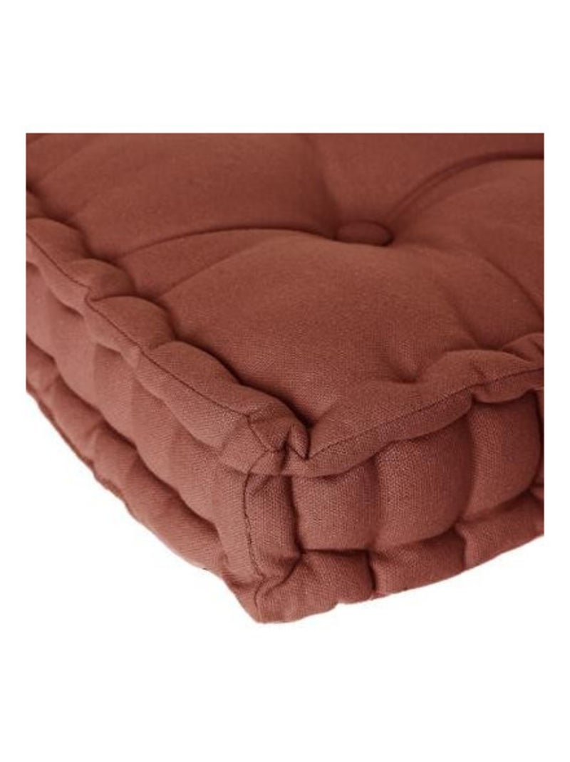 Galette de chaise & Coussin de sol - Atmosphera - Coton Terracotta - Kiabi