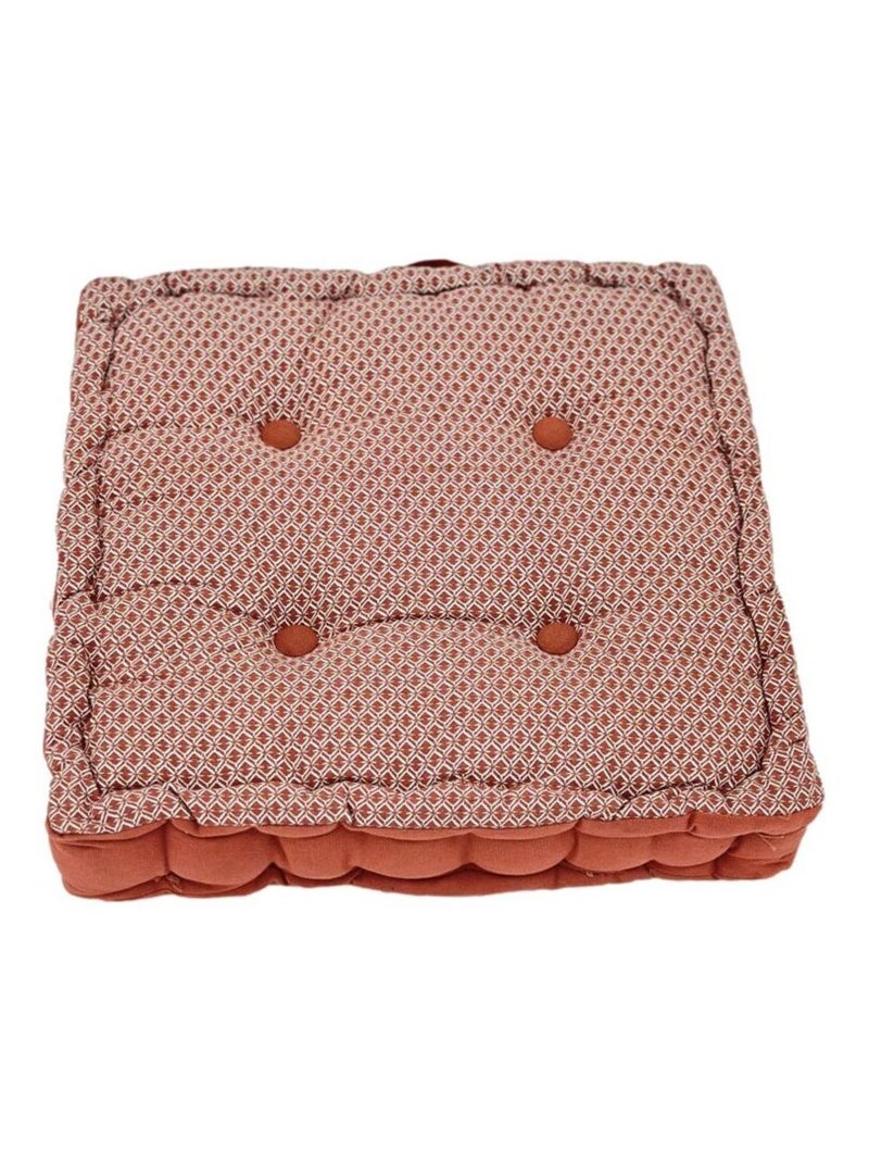 Galette de chaise & Coussin de sol - Atmosphera - Coton Terracotta - Kiabi