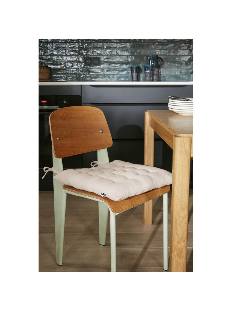 Galette de chaise & Coussin de sol - L'effet papillon - 100% gaze de coton 125 gr/m² Beige - Kiabi