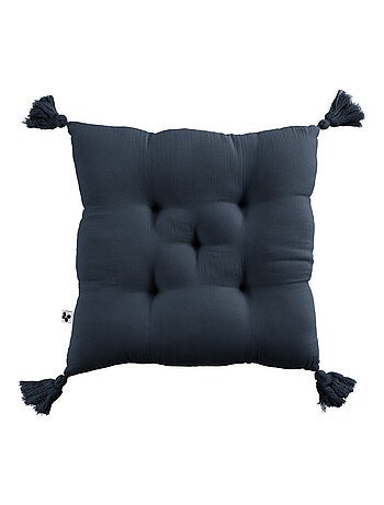 Galette de chaise & Coussin de sol - L'effet papillon - 100% gaze de coton 125 gr/m²