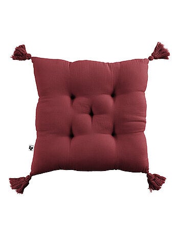 Galette de chaise & Coussin de sol - L'effet papillon - 100% gaze de coton 125 gr/m²