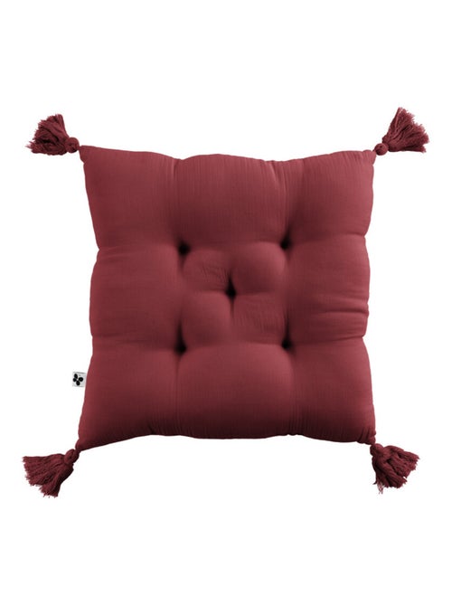 Galette de chaise & Coussin de sol - L'effet papillon - 100% gaze de coton 125 gr/m² - Kiabi Galette de chaise & Coussin de sol - L'effet papillon - 100% gaze de coton 125 gr/m² - Kiabi