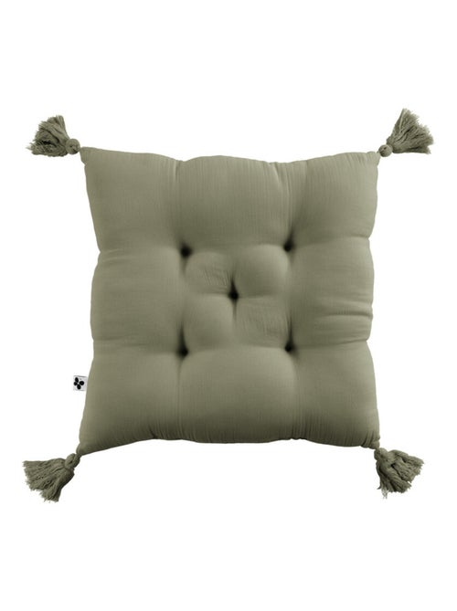 Galette de chaise & Coussin de sol - L'effet papillon - 100% gaze de coton 125 gr/m² - Kiabi