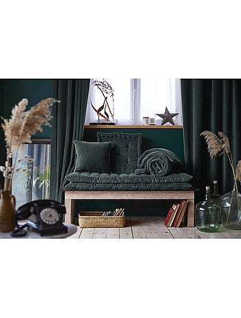 Galette de chaise & Coussin de sol - L'effet papillon - 100% Velours de coton