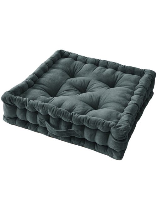 Galette de chaise & Coussin de sol - L'effet papillon - 100% Velours de coton - Kiabi