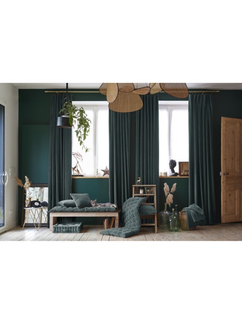 Galette de chaise & Coussin de sol - L'effet papillon - 100% Velours de coton - Kiabi