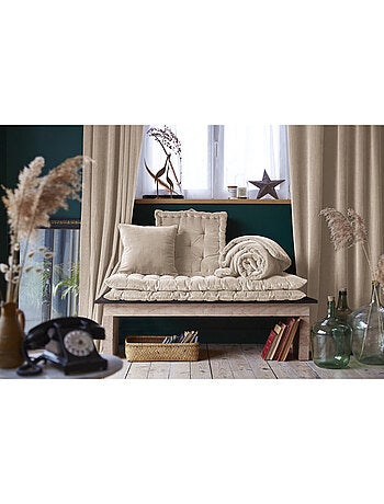 Galette de chaise & Coussin de sol - L'effet papillon - 100% Velours de coton