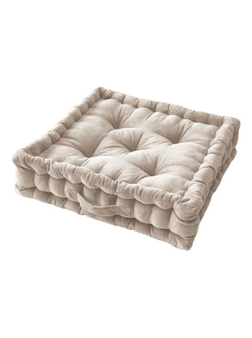 Galette de chaise & Coussin de sol - L'effet papillon - 100% Velours de coton - Kiabi