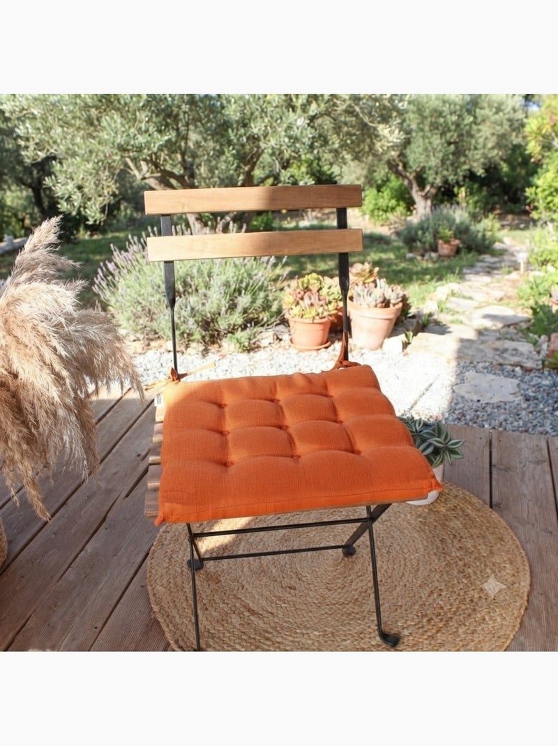Galette de Chaise déperlante anti UV pour l'extérieur Waltz Orange - Kiabi