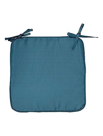 Galette de chaise déperlante avec 2 nouettes uni AMAZONIA