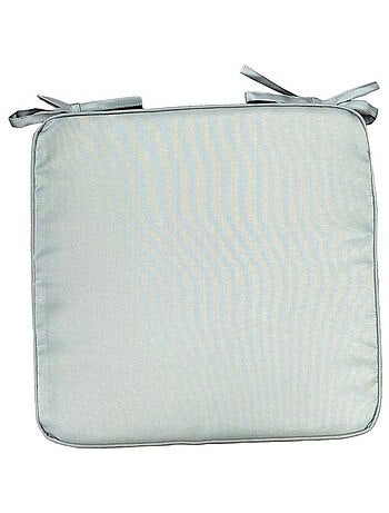 Galette de chaise déperlante avec 2 nouettes uni AMAZONIA