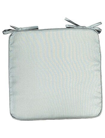 Galette de chaise déperlante avec 2 nouettes uni AMAZONIA