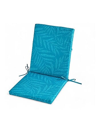 Galette de chaise déperlante avec dossier imprimée PARADISE