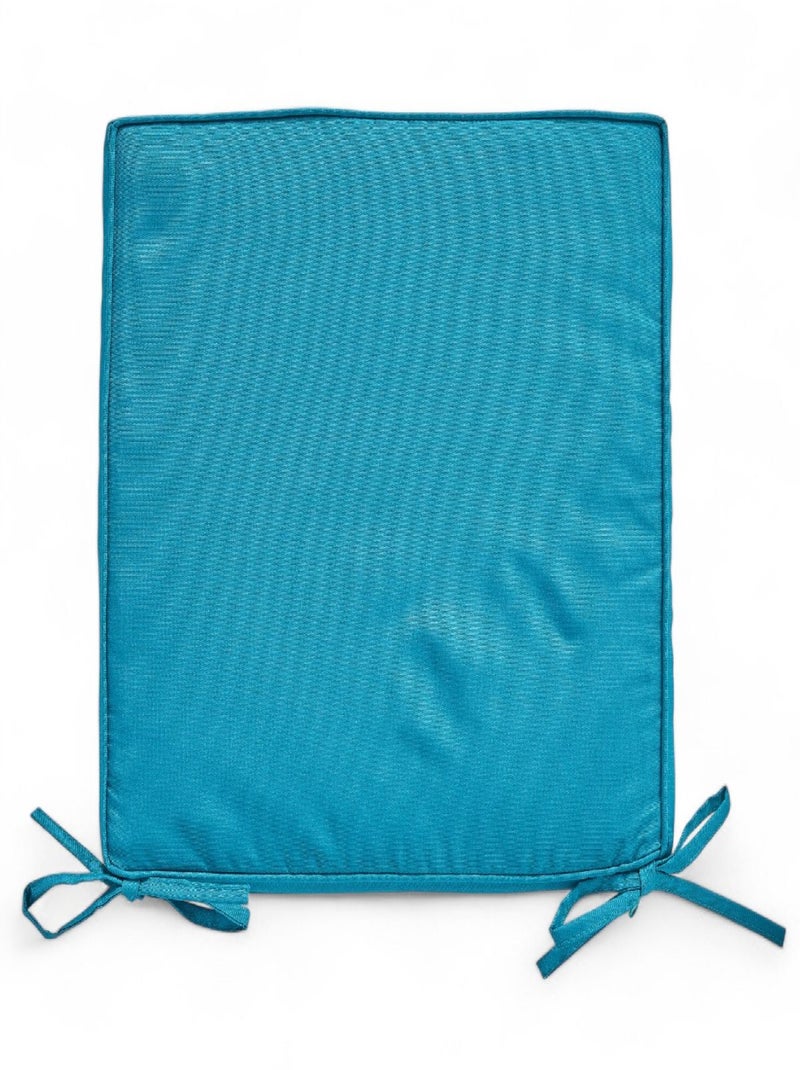 Galette de chaise déperlante avec nouettes PARADISE Bleu turquoise - Kiabi