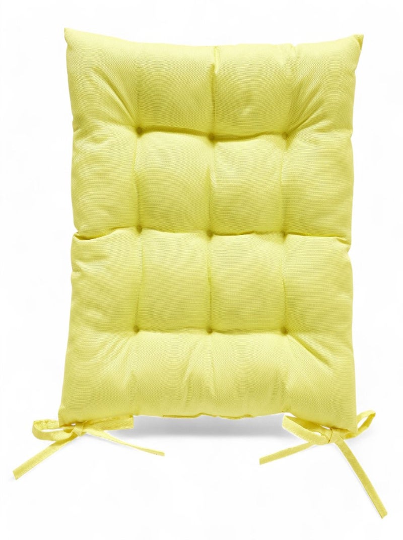 Galette de chaise déperlante avec nouettes PARADISE Jaune - Kiabi