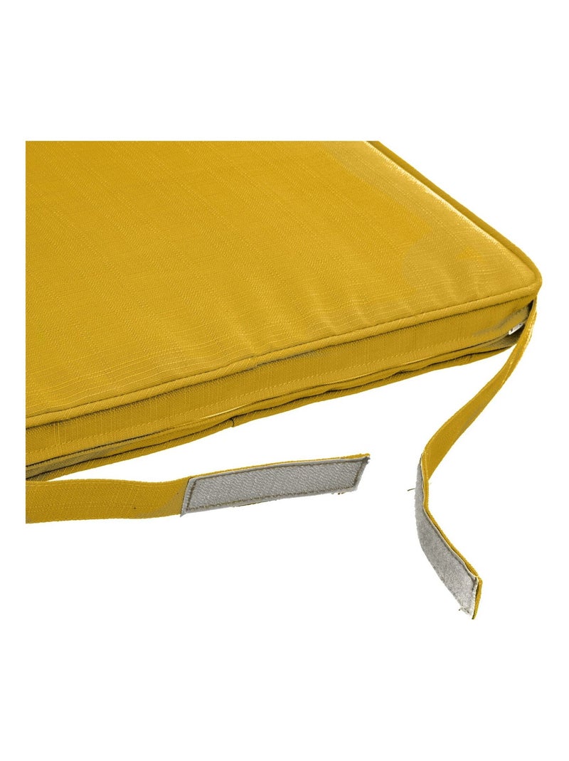 Galette de chaise d'extérieur à scratch KORAI Jaune - Kiabi