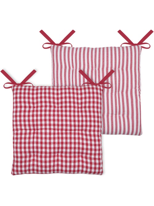 Galette de chaise double face à 9 points en polycoton - Kiabi