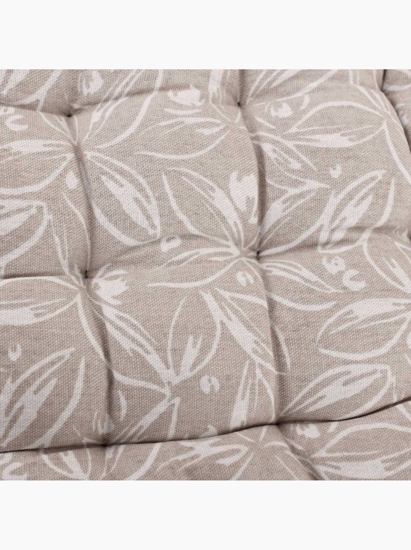Galette de chaise en coton à motifs Beige - Kiabi