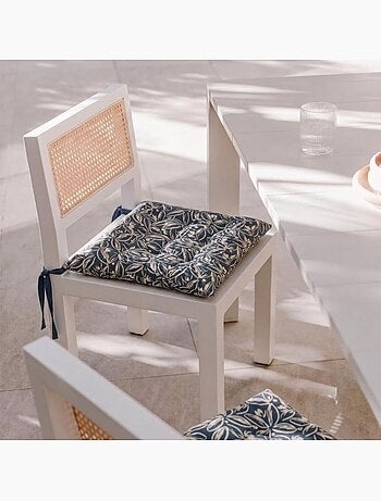 Galette de chaise en coton à motifs