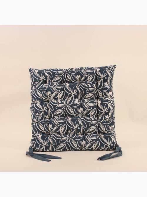 Galette de chaise en coton à motifs - Kiabi