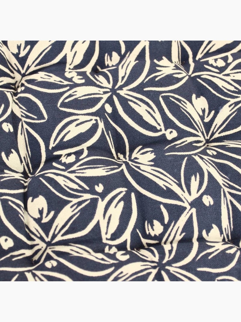 Galette de chaise en coton à motifs Bleu - Kiabi
