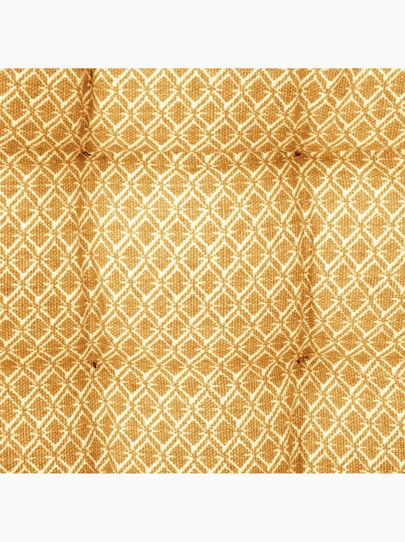 Galette de chaise en coton imprimé OTTO Jaune - Kiabi