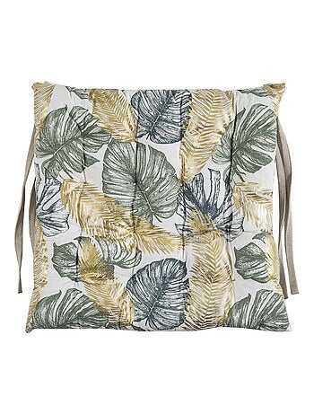 Galette de chaise en coton JUMANJI dos chambray 'Deko&co'