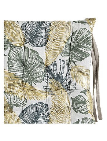 Galette de chaise en coton JUMANJI dos chambray 'Deko&co'