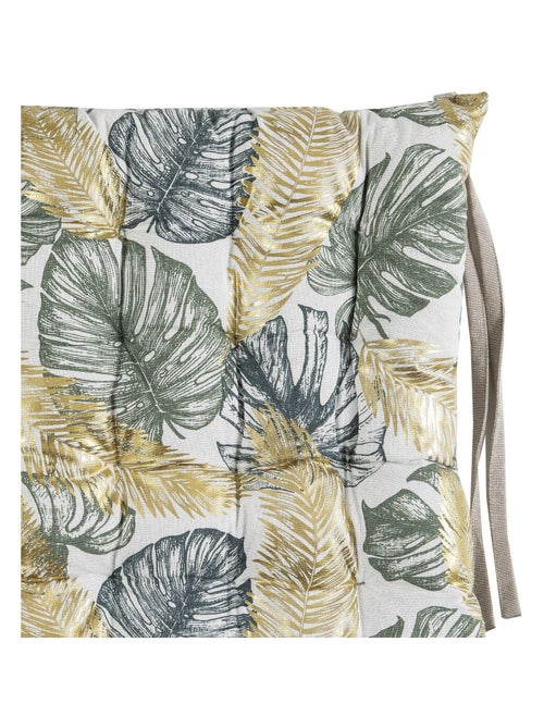 Galette de chaise en coton JUMANJI dos chambray 'Deko&co' - Kiabi