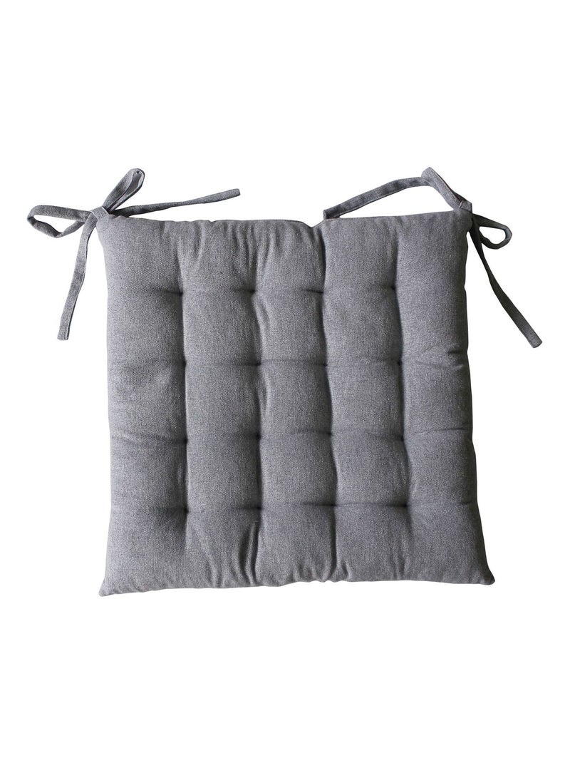 Galette de chaise en coton recyclé DUNE Gris clair - Kiabi
