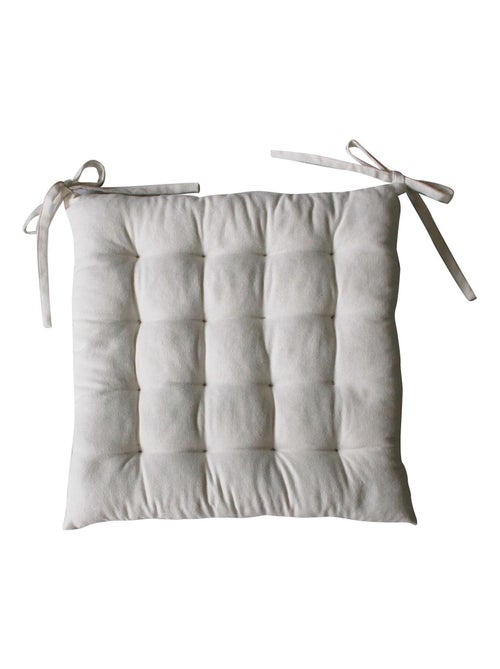 Galette de chaise en coton recyclé - Kiabi