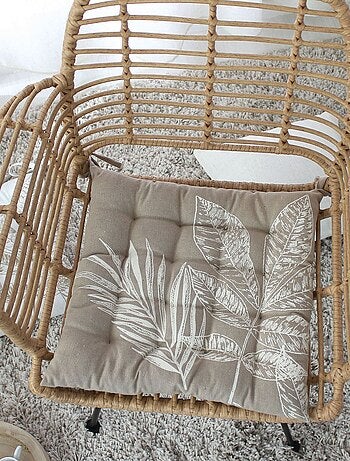 Galette de chaise en coton recyclé NATURA