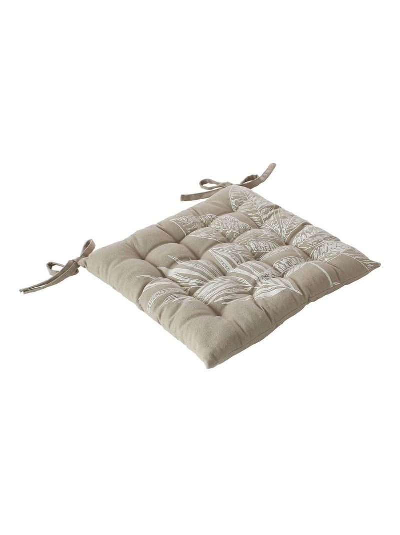 Galette de chaise en coton recyclé NATURA Beige - Kiabi