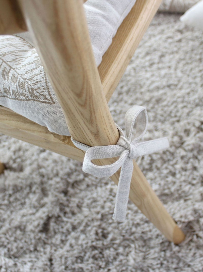 Galette de chaise en coton recyclé NATURA Blanc - Kiabi