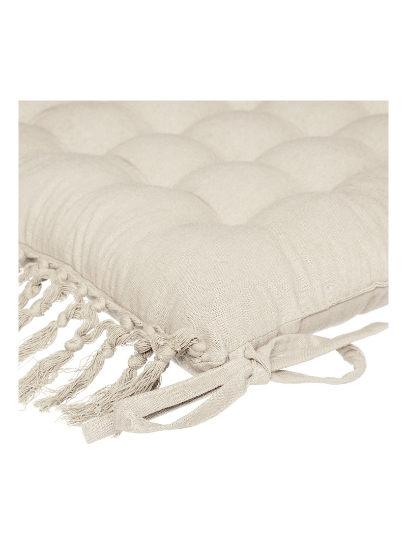 Galette de chaise en macramé Beige chiné - Kiabi