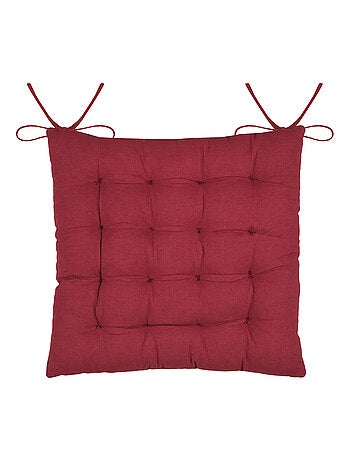 Galette de chaise esprit chalet traditionnel en coton